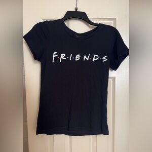 H&M Friends Graphic Tee XS | Black TV Show Logo T-Shirt
